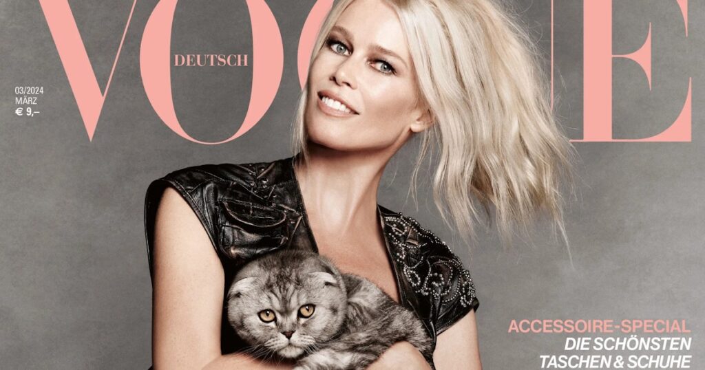 Claudia Schiffer Is Again The place She Belongs, on the Cowl of Vogue Germany for March 2024 voguegermany march24 claudia featured