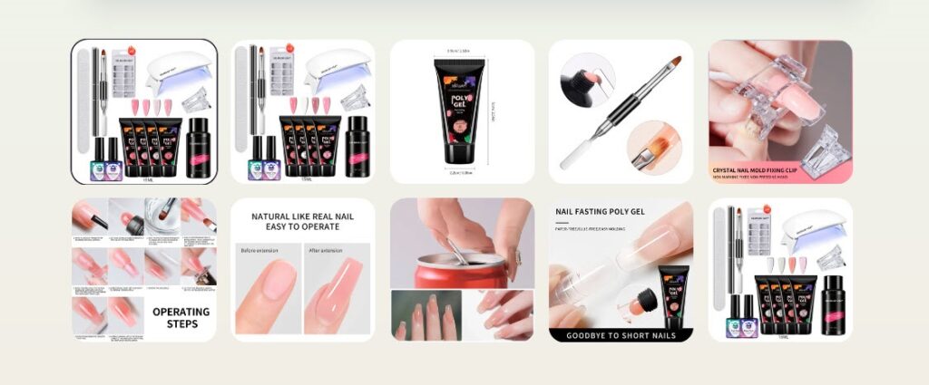 Nail Extension Gel Crystal Extenders: 12 Pcs Set Slider 1